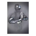 Abstract Metal Figure Statue Canvas Painting Poster for Home Decor