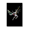 Vaporwave Sculpture Wings Graffiti Canvas Painting Poster for Home Decor
