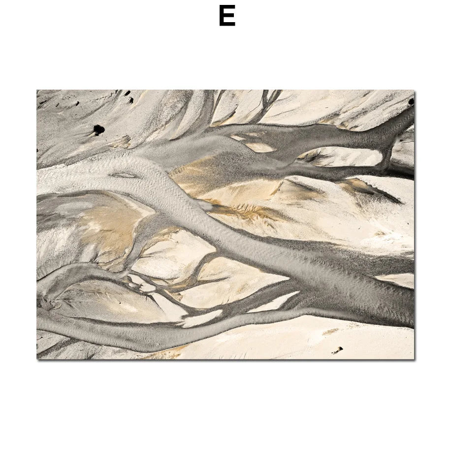 Nordic Abstract Figure Canvas Wall Art Print for Living Room