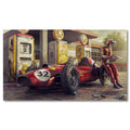 Vintage Racing Car Canvas Wall Art Print for Living Room