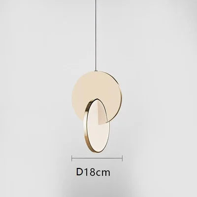 Modern Geometric LED Small Pendant Lamp Gold Silver Table Dining Bedside Bedroom Chandelier Home Decor Lighting