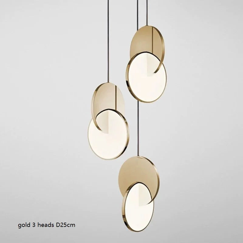 Modern Geometric LED Small Pendant Lamp Gold Silver Table Dining Bedside Bedroom Chandelier Home Decor Lighting