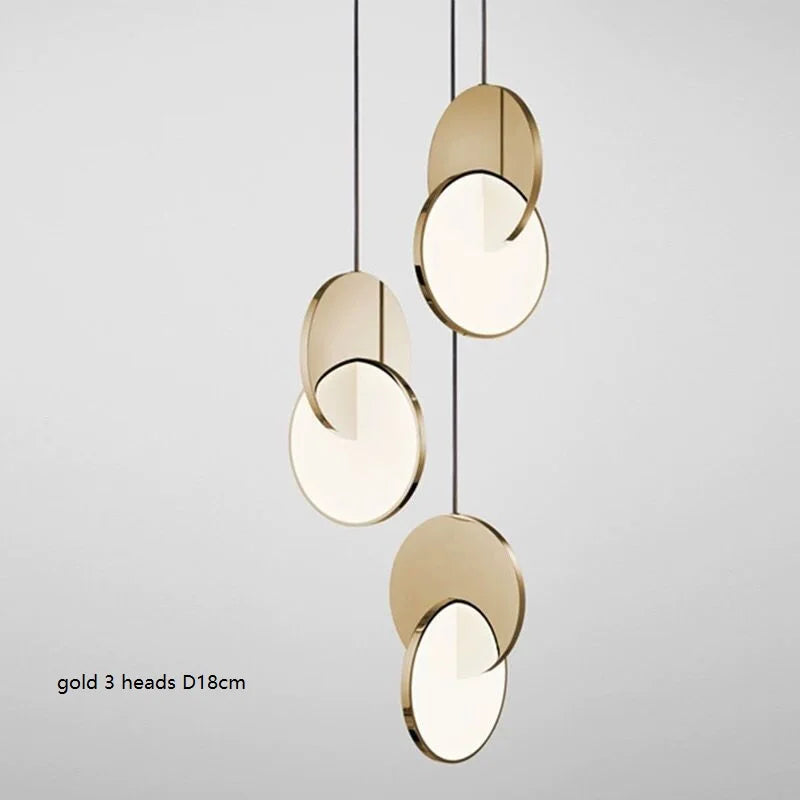 Modern Geometric LED Small Pendant Lamp Gold Silver Table Dining Bedside Bedroom Chandelier Home Decor Lighting