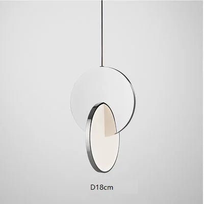 Modern Geometric LED Small Pendant Lamp Gold Silver Table Dining Bedside Bedroom Chandelier Home Decor Lighting