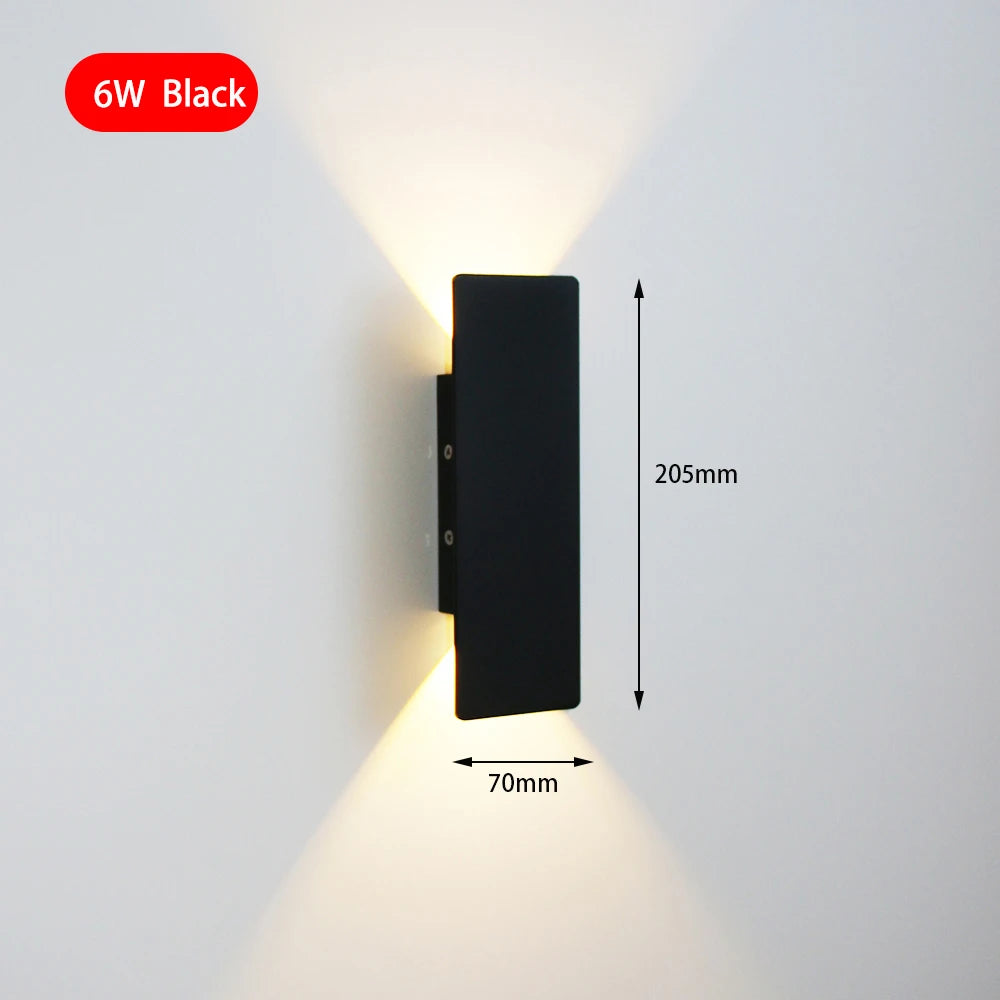Modern Simple 6W LED Indoor Wall Lamp Bedroom Living Room Home Lighting Aisle Corridor Decoration Aluminum Wall Light