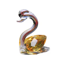 Modern Resin Crystal Swan Sculpture Tabletop Ornament for Home Decor