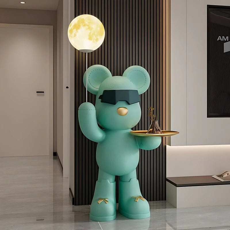 Nordic Resin Bear Floor Statue Figurine for Living Room Decor