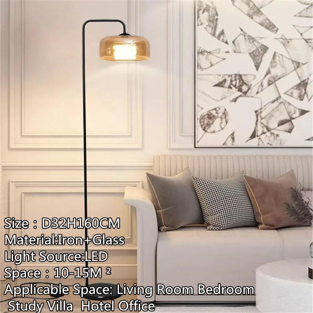 Modern Art Multicolor Glass LED Floor Lamp for Living Room Bedroom