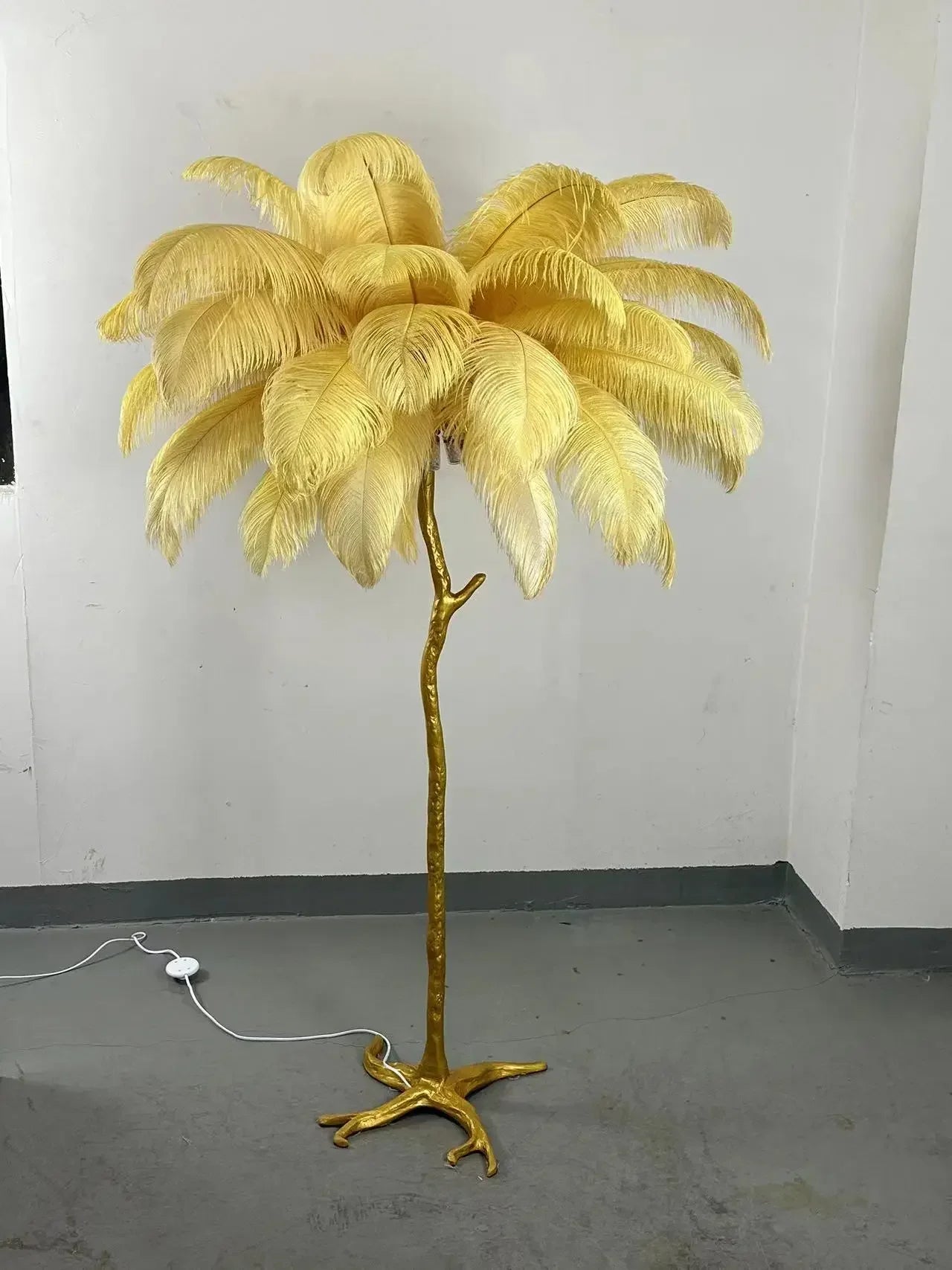Modern LED Ostrich Feather Floor Lamp for Living Room Bedroom