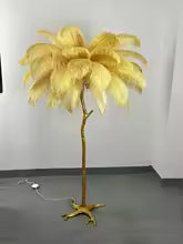 Modern LED Ostrich Feather Floor Lamp for Living Room Bedroom