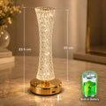 Touch Dimming Crystal LED Table Lamp Modern Bedside Desk Light
