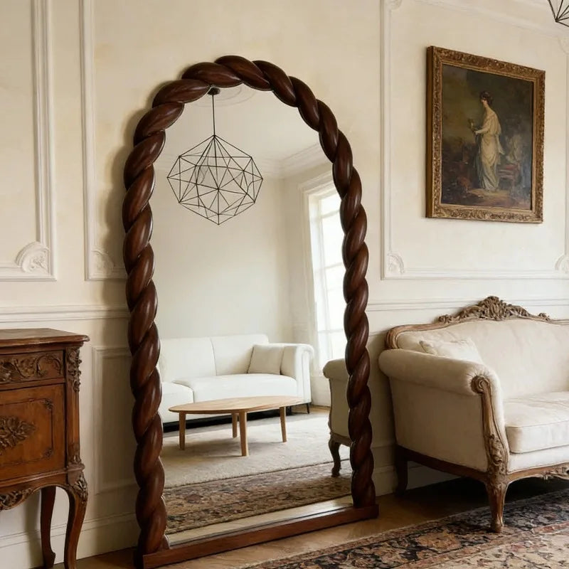 Nordic Luxury Full Length Floor Standing Mirror for Home Decor