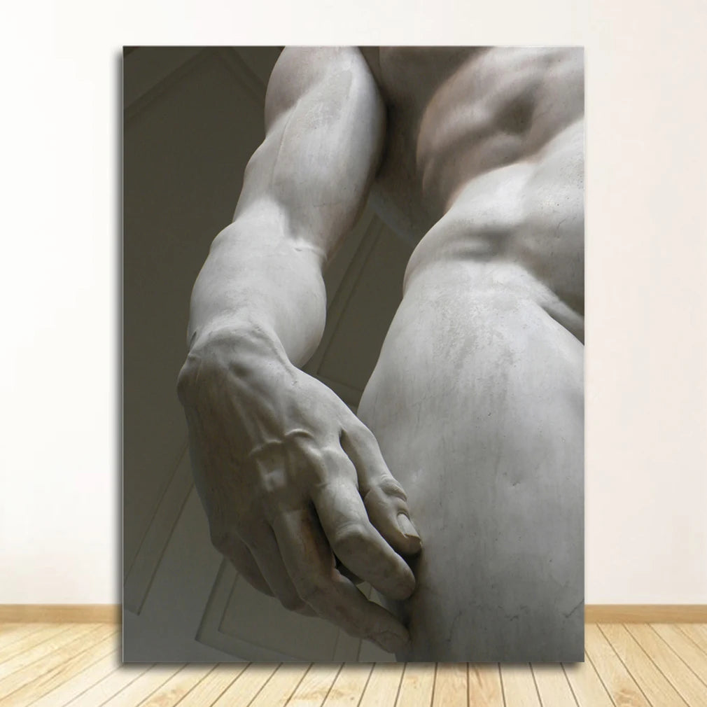 Modern Michelangelo David Sculpture Canvas Painting Poster for Home Decor