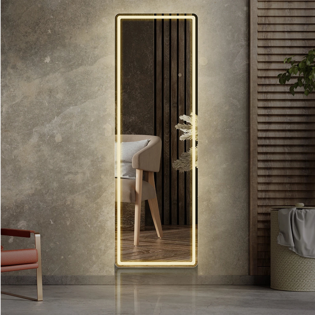 Modern LED Full Length Standing Mirror for Home Decor