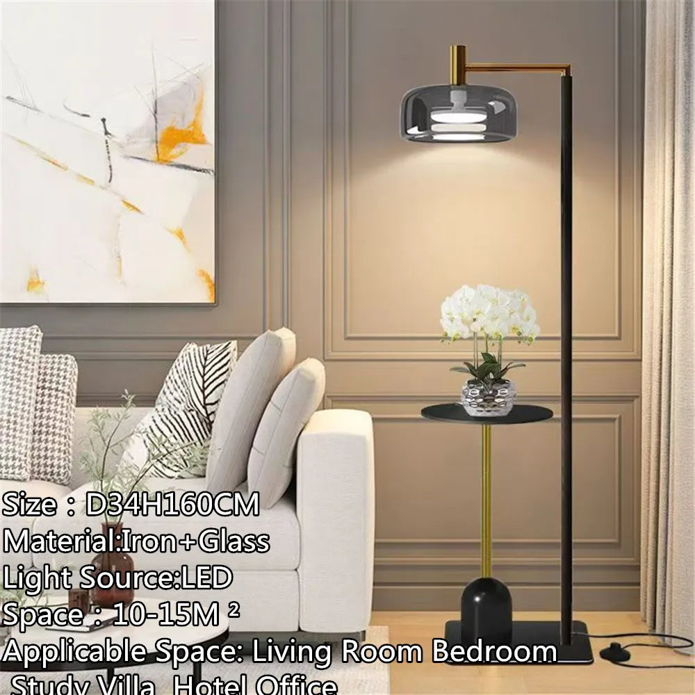 Modern Art Multicolor Glass LED Floor Lamp for Living Room Bedroom