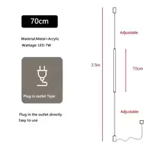 Italian Minimalist Hotel Decor Floor Lamp Designer Background Wall Bedroom Headboard Line Ceiling Light Home Chandelier