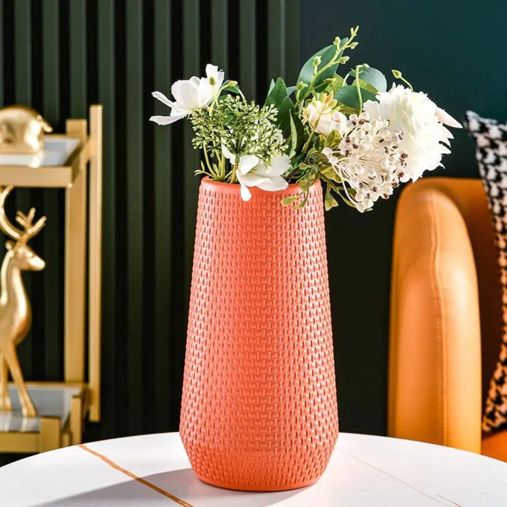 Modern Plastic Flower Vase Tabletop Ornament for Home Decor