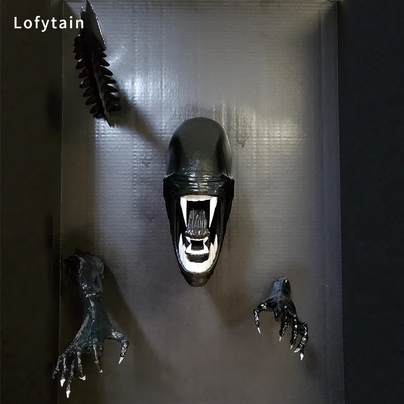 Modern Horror Sci-Fi Alien Wall Sculpture for Living Room Decor