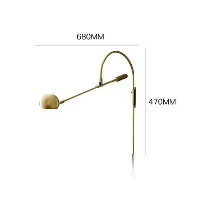 Modern Rotatable Long Arm Floor Lamp Living Room Bedroom Study Wall Light