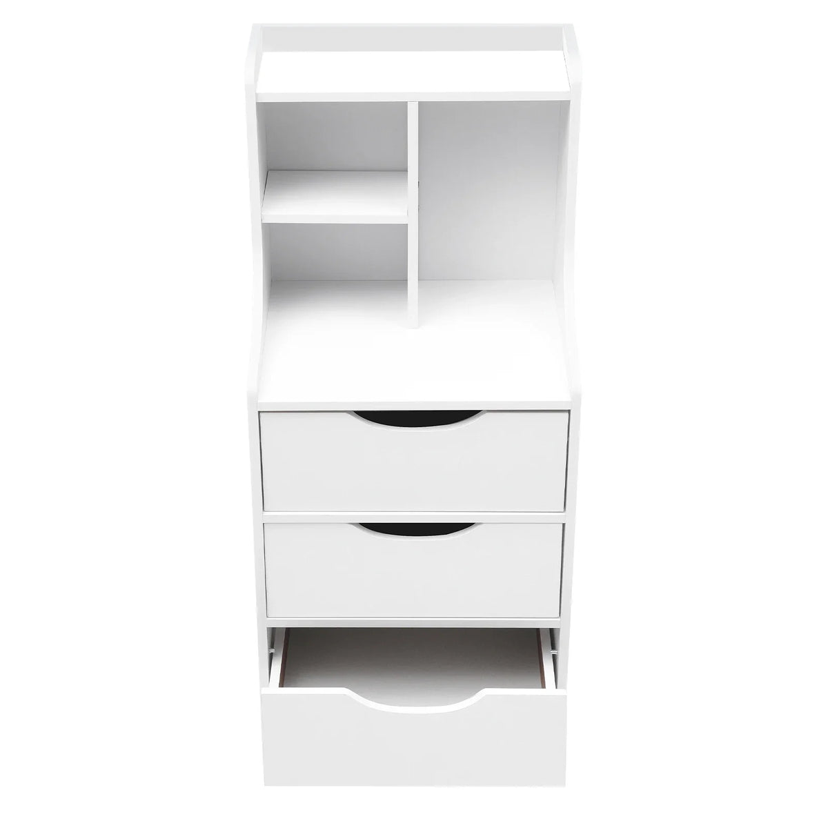 Tall Nightstand with 3 Drawers Vertical Bedside Cabinet for Bedroom Study