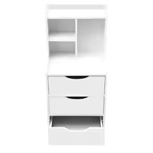 Tall Nightstand with 3 Drawers Vertical Bedside Cabinet for Bedroom Study