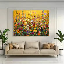 Vibrant Abstract Wildflowers Canvas Painting Poster for Home Decor