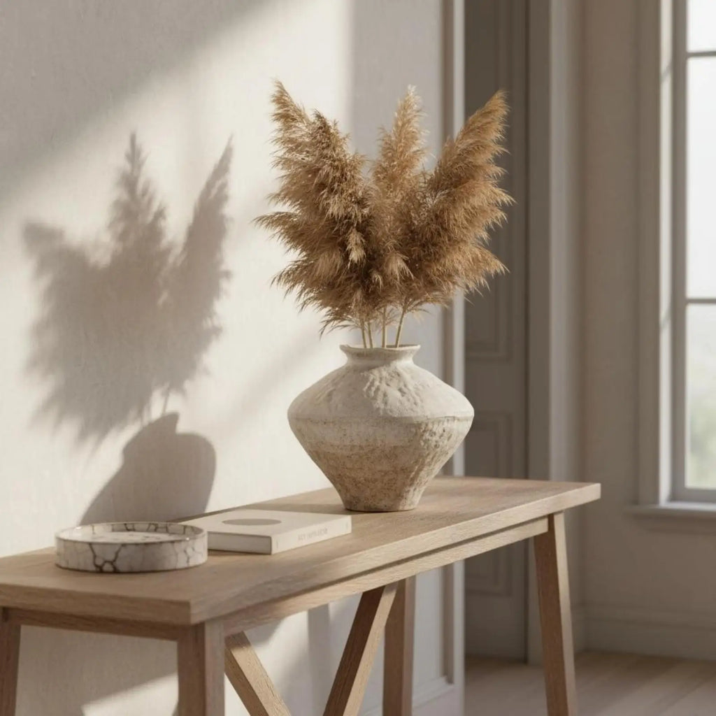 Modern Luxury Ceramic Sculptural Flower Vase Tabletop Ornament for Home Decor