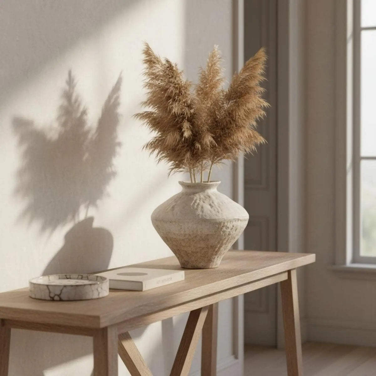 Modern Luxury Ceramic Sculptural Flower Vase Tabletop Ornament for Home Decor
