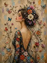Boho Abstract Floral Woman Canvas Painting Poster for Home Decor