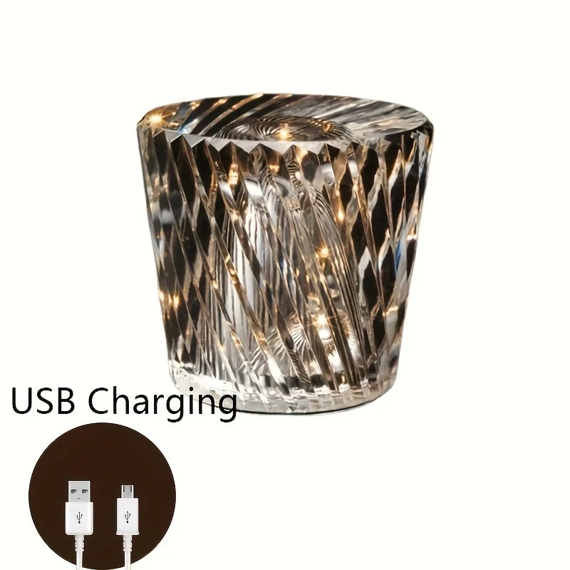 LED Table Lamp USB Rechargeable Cordless Stepless Dimming Warm White