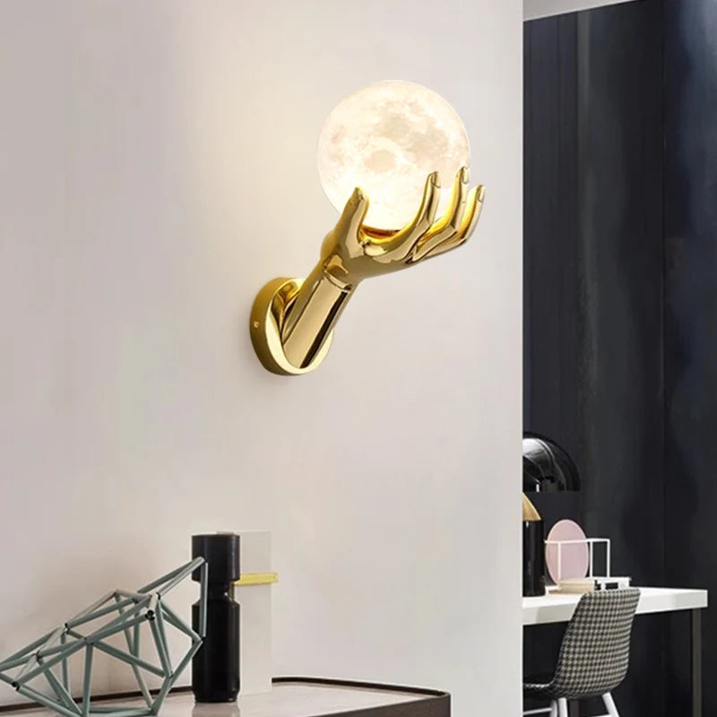 Modern Resin Glass LED Wall Lamp Indoor Decorative Lighting Living Room Study Corridor Bedside