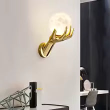 Modern Resin Glass LED Wall Lamp Indoor Decorative Lighting Living Room Study Corridor Bedside