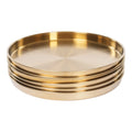 Modern Gold Stainless Steel Round Serving Tray Set for Tabletop Decor