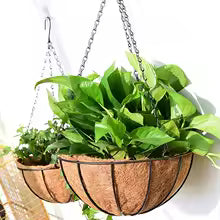 Modern Metal Wire Hanging Planter Basket for Garden Decor