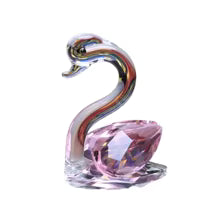 Modern Resin Crystal Swan Sculpture Tabletop Ornament for Home Decor