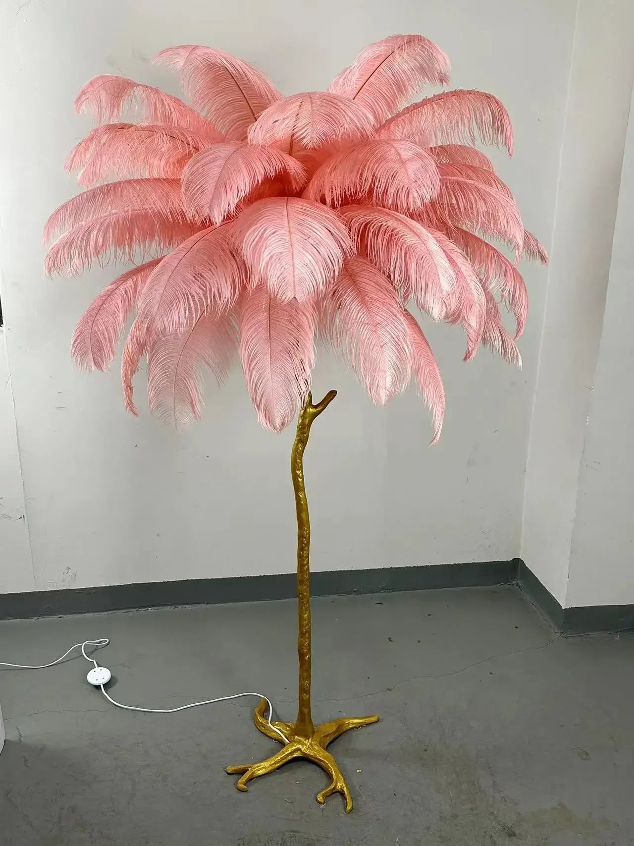 Modern LED Ostrich Feather Floor Lamp for Living Room Bedroom