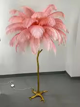 Modern LED Ostrich Feather Floor Lamp for Living Room Bedroom