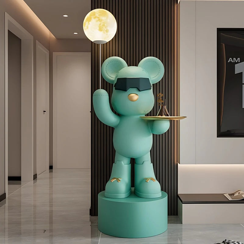 Nordic Resin Bear Floor Statue Figurine for Living Room Decor