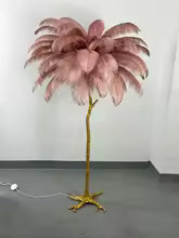 Modern LED Ostrich Feather Floor Lamp for Living Room Bedroom