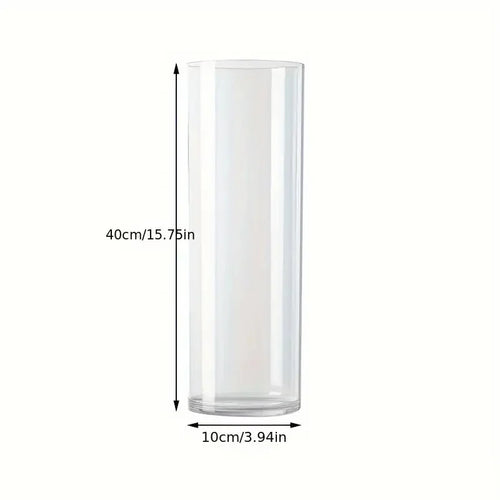 40cm Modern Clear Tall Acrylic Cylinder Floor Vase