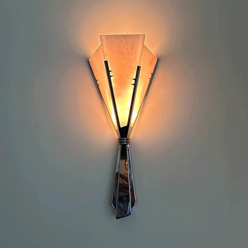 Modern Luxury Marble Flower Shape Stainless Steel LED Wall Lamp