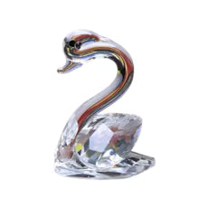Modern Resin Crystal Swan Sculpture Tabletop Ornament for Home Decor