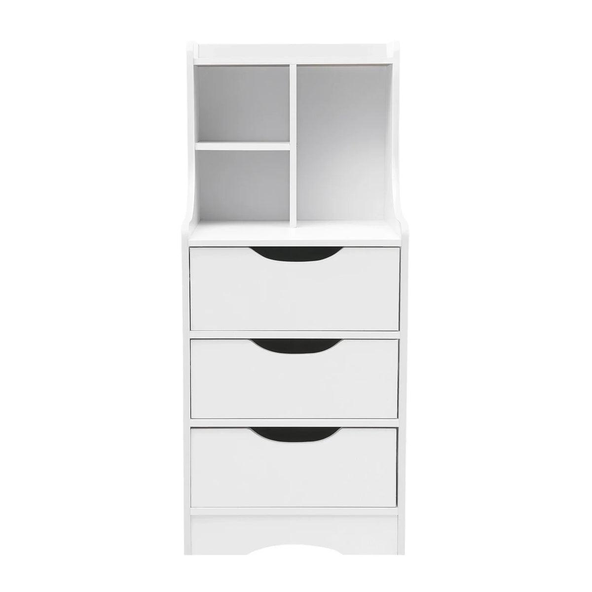 Tall Nightstand with 3 Drawers Vertical Bedside Cabinet for Bedroom Study