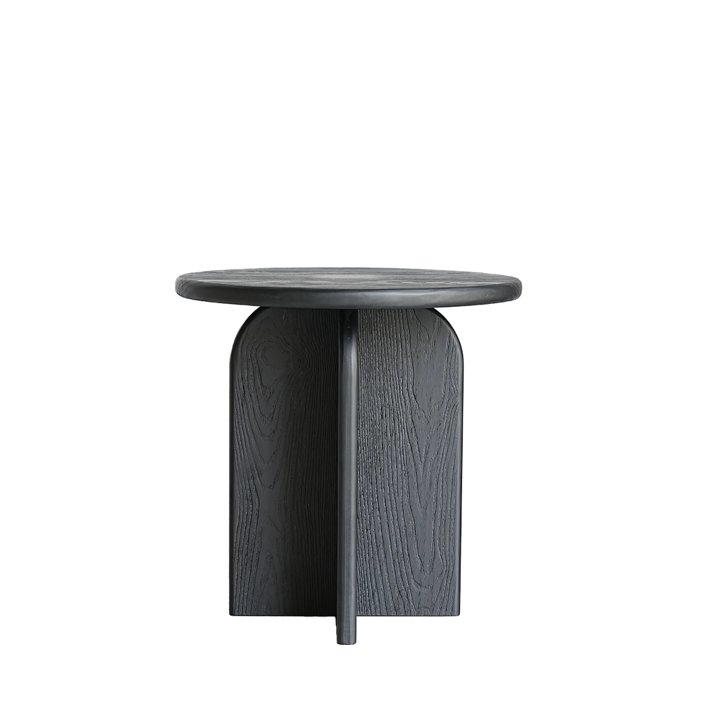 Mid-Century Solid Wood Black End Table Vintage Side Table Living Room Console Table Home Accent Coffee Tables Rustic Nightstand