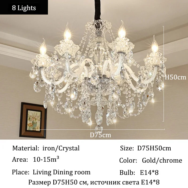 Luxury Crystal LED Ceiling Pendant Light for Living Room Villa