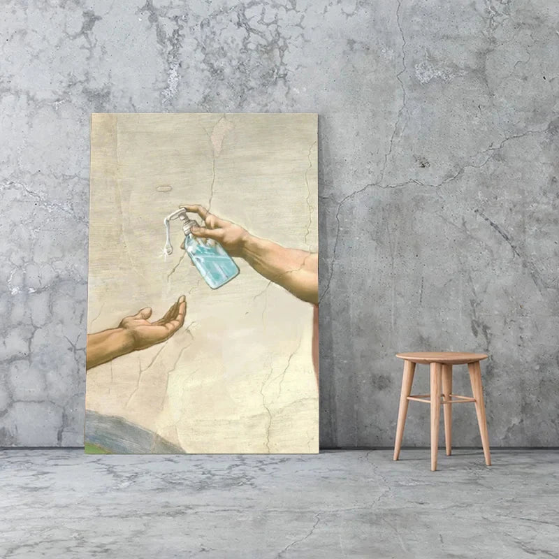 Retro Funny Toilet Paper Canvas Painting Poster for Home Decor