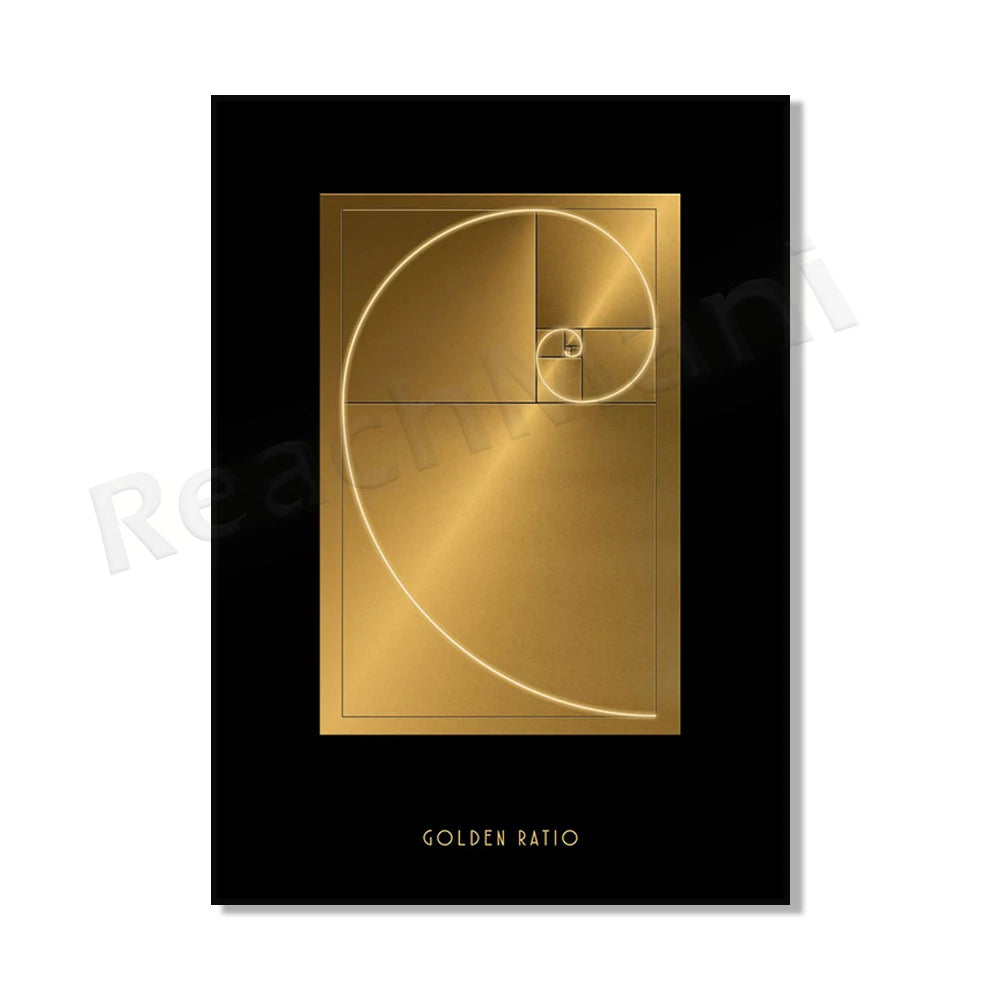 Sacred Geometry Golden Ratio Canvas Painting Poster for Home Decor