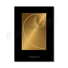 Sacred Geometry Golden Ratio Canvas Painting Poster for Home Decor