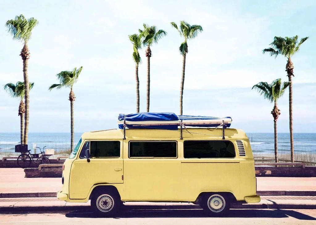 Nordic Summer Beach Surfing Canvas Painting Poster for Home Decor