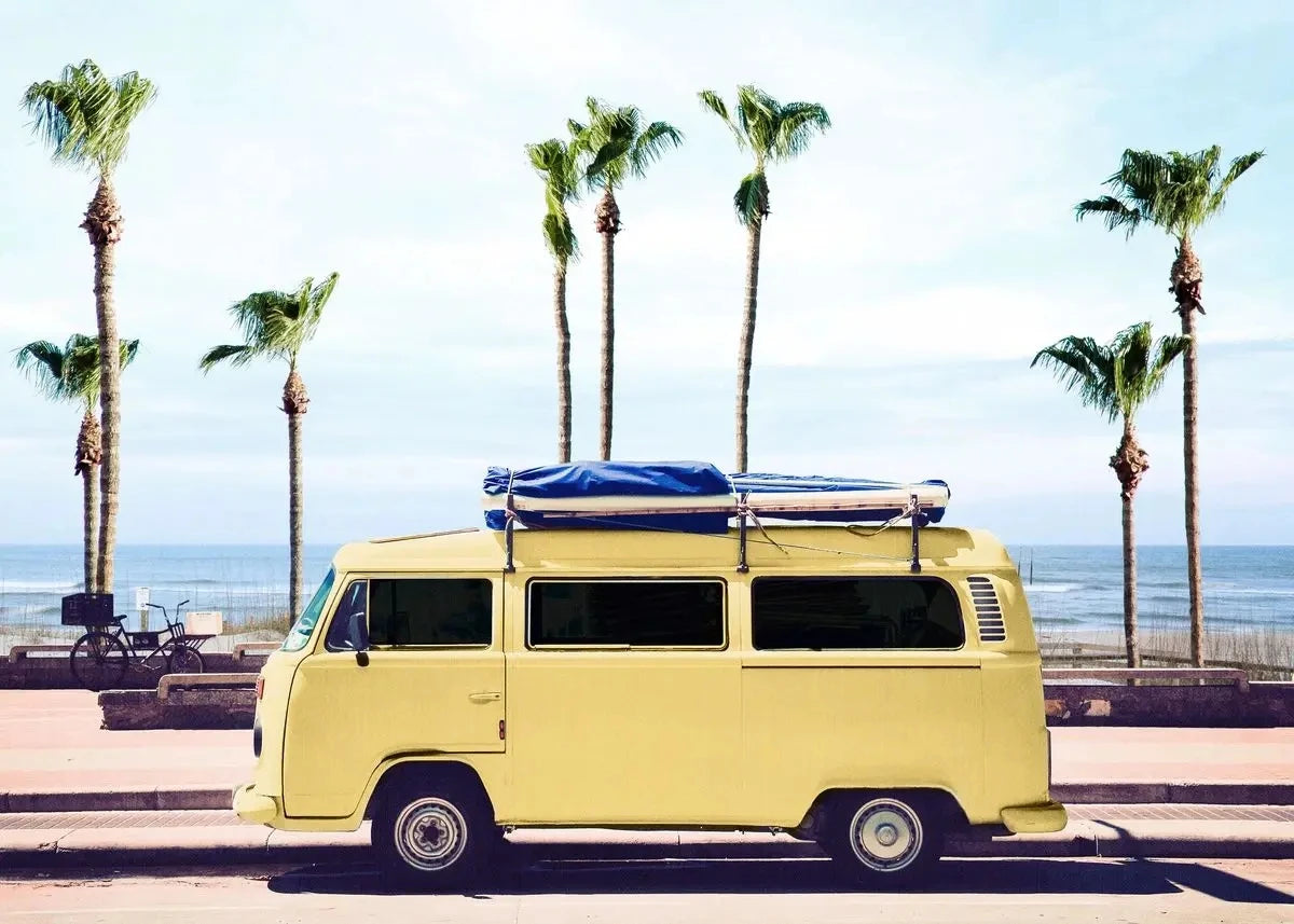 Nordic Summer Beach Surfing Canvas Painting Poster for Home Decor